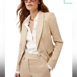 NWT Veronica Beard Hosanna Dickey Jacket Khaki Melange Size 12 Dickey